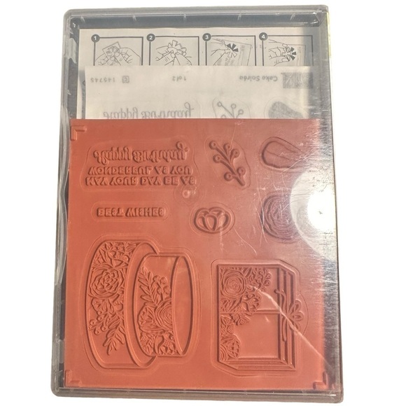 Stampin’ Up! Birthday Card Rubber Stamp set of 18 New in Storage Case - Picture 2 of 4